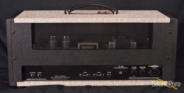 3rd Power Dual Citizen Fawn w/ Black Caps Tolex Amp Head — image 8