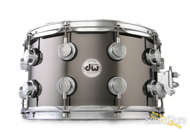 DW 8x14 Collectors Black Nickel over Brass Snare Drum — image 1