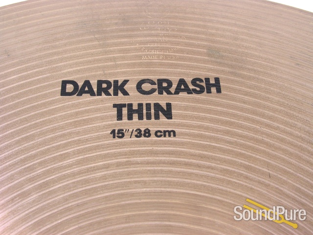 Zildjian 15" K Dark Thin Crash Cymbal — image 2