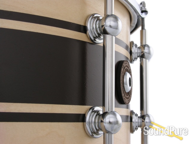Anchor Drums 6.5x14 Galleon Maple Snare Drum-Classic Stripe — image 3