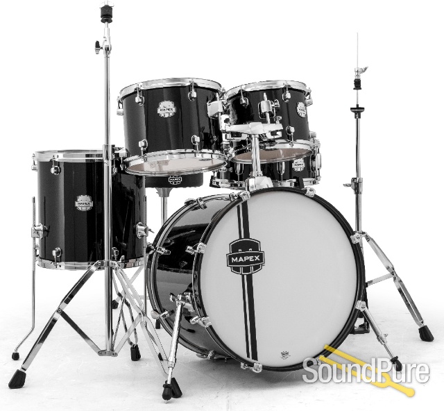 Mapex Voyager 5pc Jazz Drum Set Dark Black