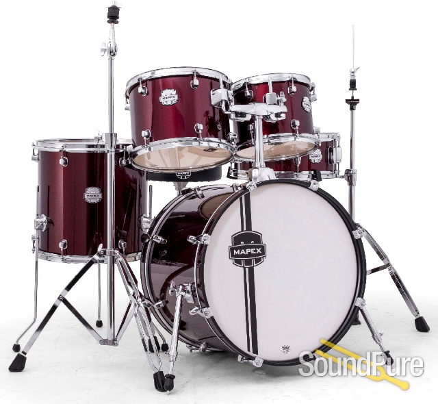 Mapex Voyager 5pc Jazz Drum Set Dark Red — image 1