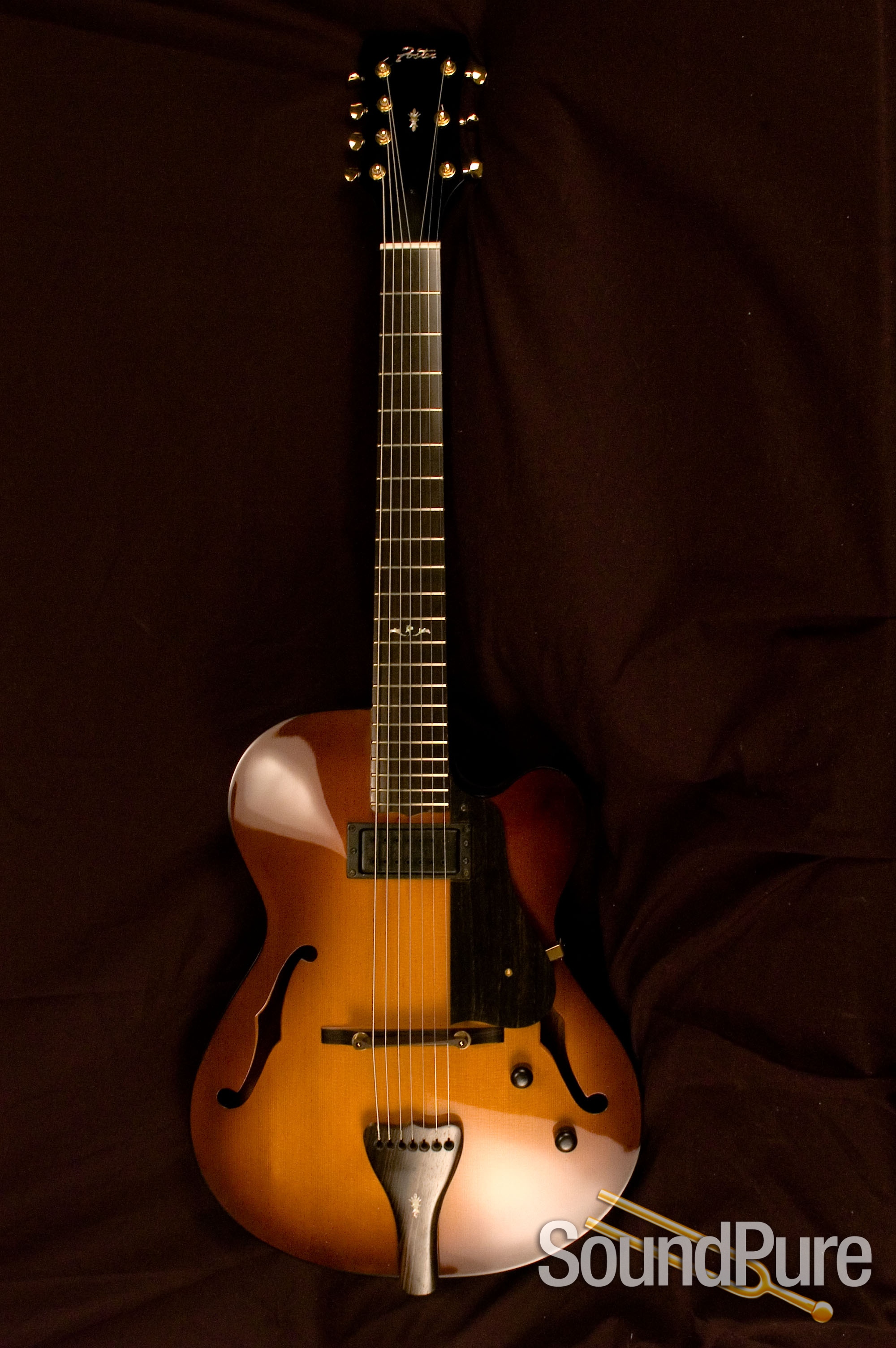 Jimmy Foster Basin Street 7 String Cremona Burst Sn 360 Archtop Guitar