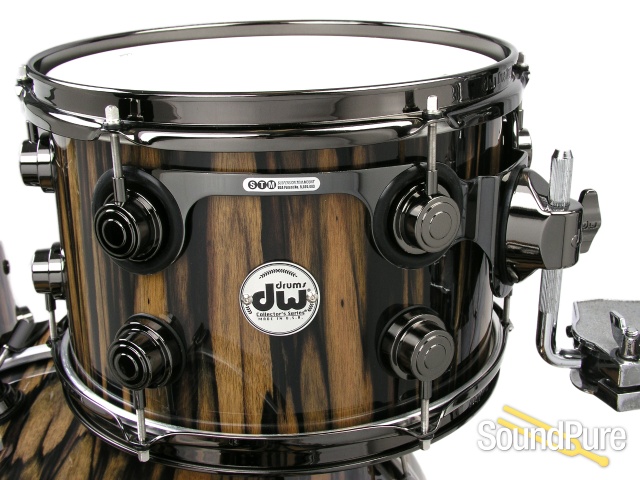 DW 3pc Collectors Exotic Series Drum Set-Royal Ebony — image 3