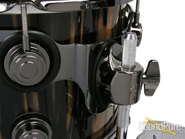 DW 3pc Collectors Exotic Series Drum Set-Royal Ebony — image 4