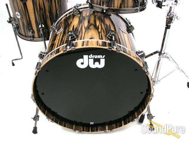 DW 3pc Collectors Exotic Series Drum Set-Royal Ebony — image 5