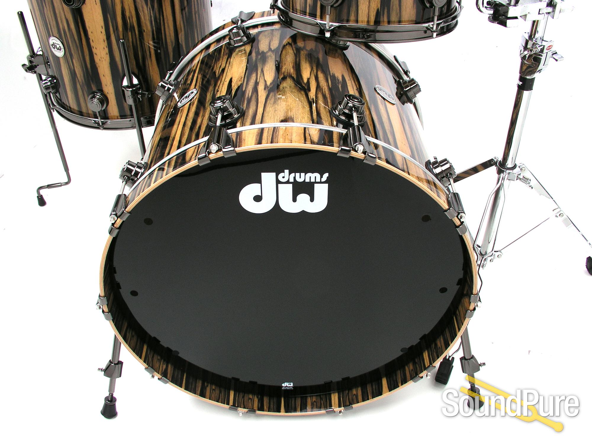 DW 3pc Collectors Exotic Series Drum SetRoyal Ebony