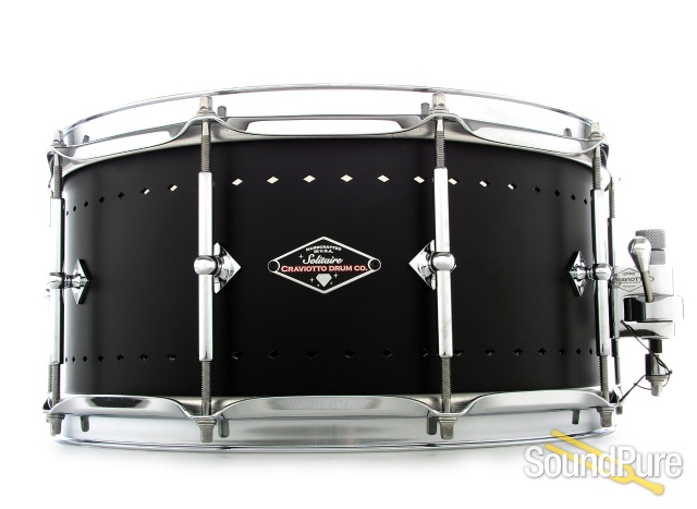 Craviotto 6.5x14 Solitaire Aluminum Snare Drum-Matte Black — image 1