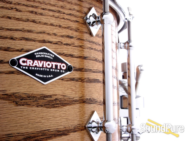 Craviotto 6.5x14 Dark Oak Custom Snare Drum Satin Finish — image 5