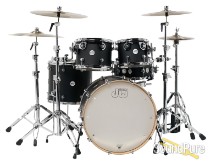 DW 5pc Design Series Standard Drum Set Black Satin DW 5pc Design Series Standard Drum Set Black Satin