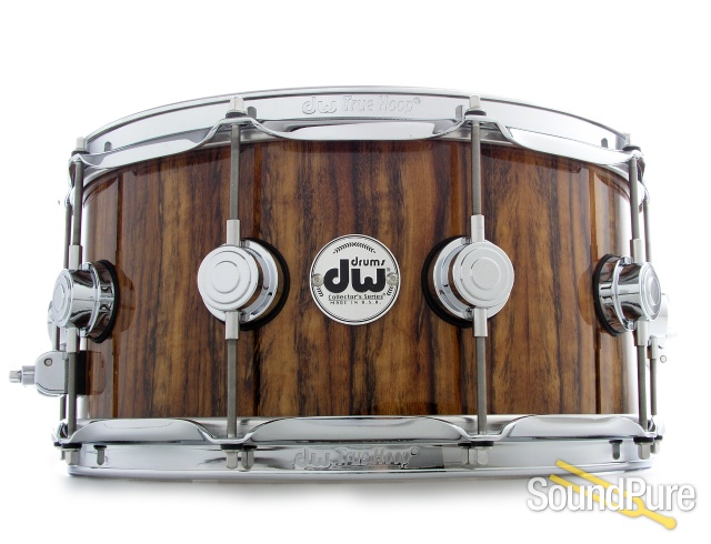 DW 6.5x14 Collectors Exotic  Maple Snare Drum-Tropical Olive — image 1