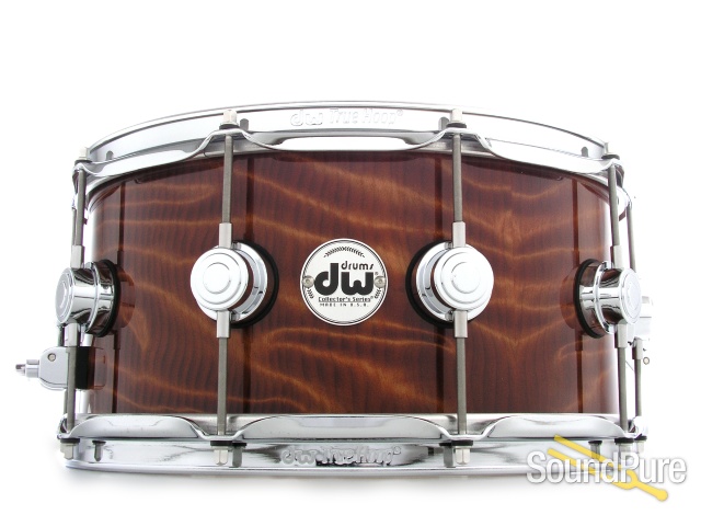 DW 6.5x14 Collectors Exotic Maple Snare Drum-Redwood Stump — image 1