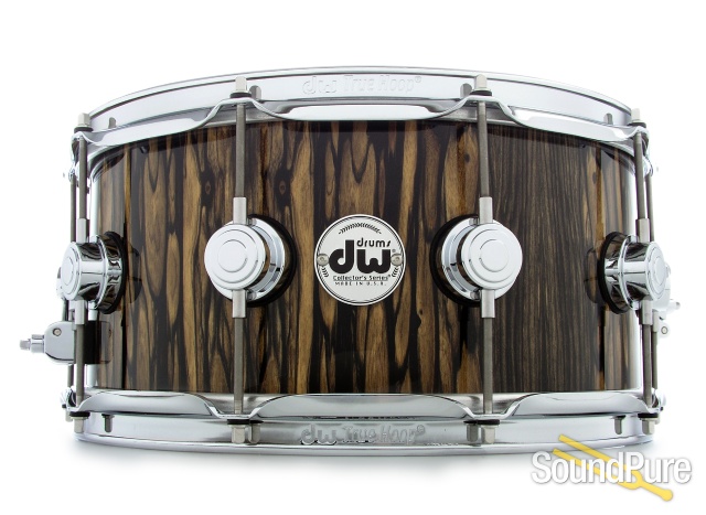 DW 6.5x14 Collectors Exotic Cherry Snare Drum-Royal Ebony — image 1