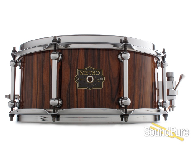 Metro Drums 6x13 Ironbark Ply Snare Drum-Rosewood Gloss — image 1