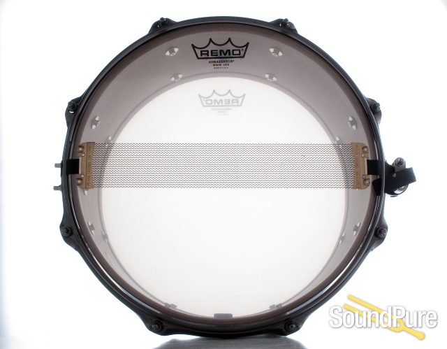 Metro Drums 6.5x13 Gidgee Ply Snare Drum-Blackheart Satin — image 3