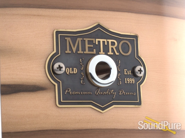 Metro Drums 7.25x14 Bluegum Ply Snare Drum-Blackheart Satin — image 2
