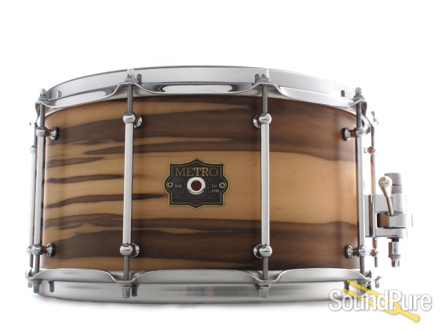Metro Drums 7.25x14 Bluegum Ply Snare Drum-Blackheart Satin — image 1
