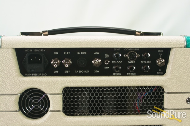 Jackson Ampworks Fullerton Amp Head - Ivory & Teal — image 4