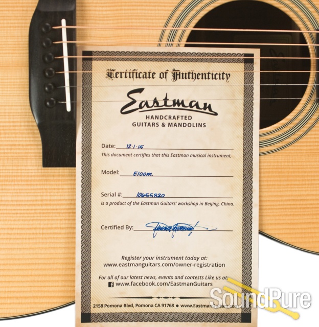 Eastman E10 OM Adirondack/Mahogany Acoustic #10655820 — image 8