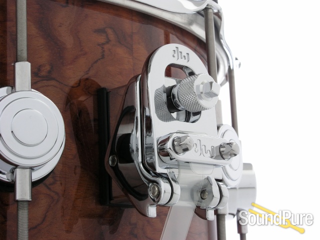 DW 6.5x14 Collectors Exotic Mahogany Snare Drum-Bubinga — image 6