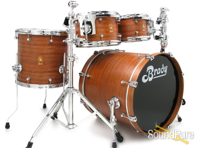 Brady 4pc Spotted Gum Ply Drum Set-Natural Satin