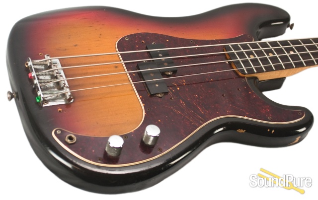 Fender 1969 3-Tone Sunburst Precision Bass - Used/Vintage — image 5