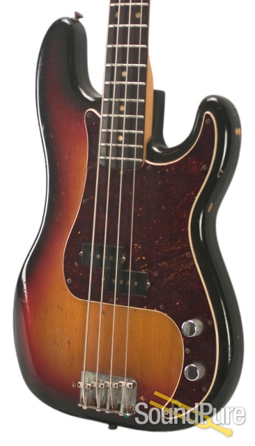 Fender 1969 3-Tone Sunburst Precision Bass - Used/Vintage — image 6