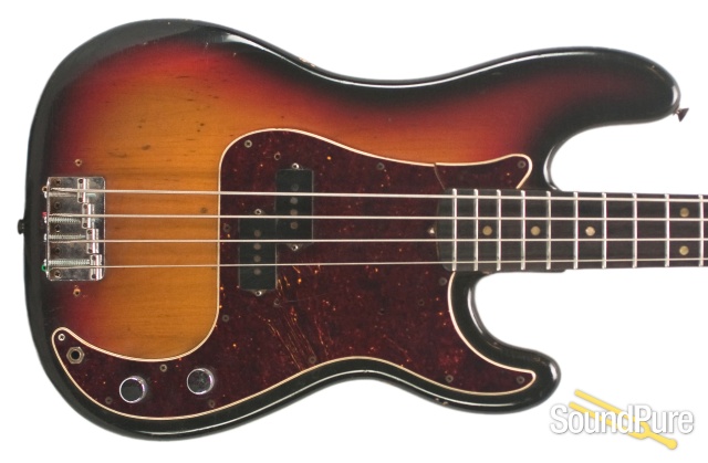 Fender 1969 3-Tone Sunburst Precision Bass - Used/Vintage — image 7