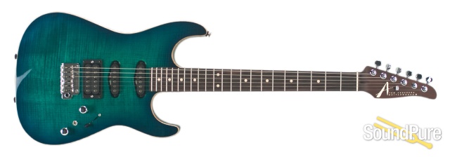 Anderson Drop Top Trans Teal Burst w/ Binding 02-16-16N — image 4
