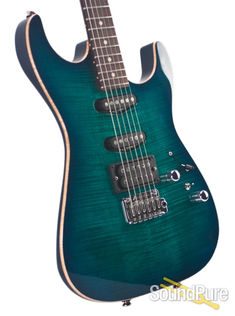 Anderson Drop Top Trans Teal Burst w/ Binding 02-16-16N — image 6