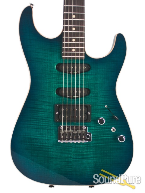 Anderson Drop Top Trans Teal Burst w/ Binding 02-16-16N — image 1