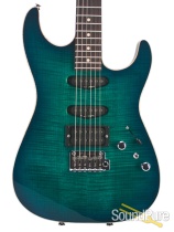 Anderson Drop Top Trans Teal Burst w/ Binding 02-16-16N Anderson Drop Top Trans Teal Burst w/ Binding 02-16-16N