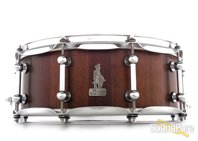 Brady 5.5x14 Jarrah Block Snare Drum Natural Satin Finish — image 1