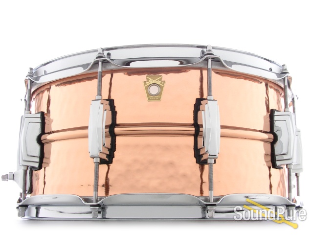Ludwig 6.5X14 Hammered Copper Snare Drum- Imperial Lug — image 1