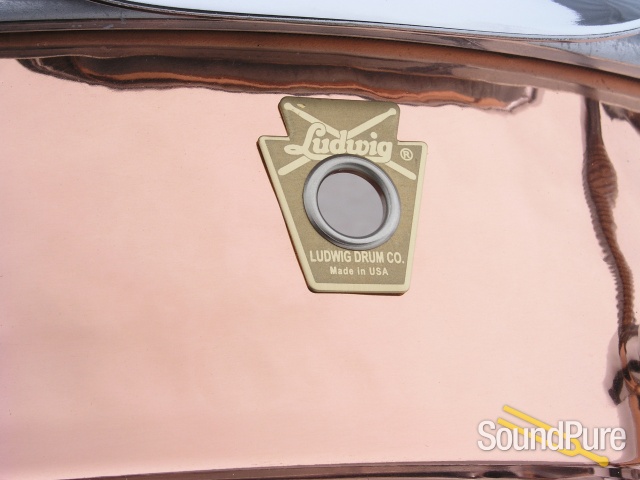 Ludwig 6.5X14 Hammered Copper Snare Drum-Tube Lugs — image 2