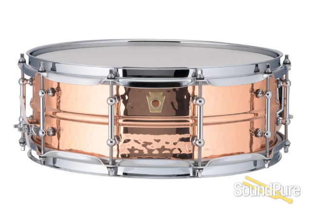 Ludwig 5X14 Hammered Copper Snare Drum-Tube Lugs — image 2