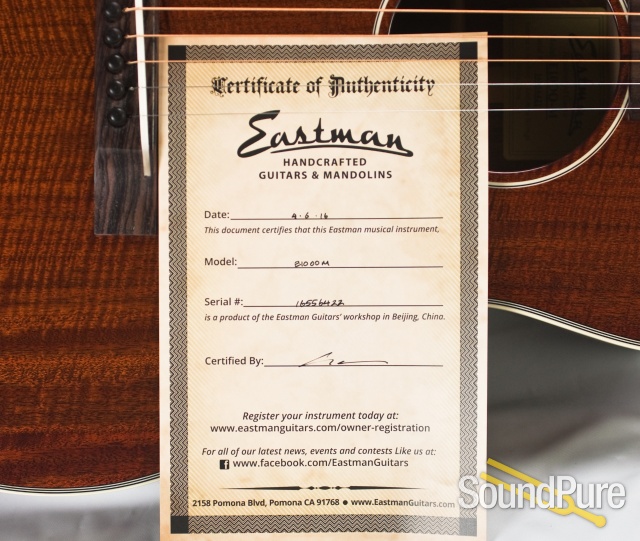 Eastman E10OO-M Mahogany Acoustic Guitar #16556422 — image 9