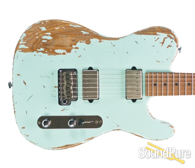 Suhr Classic T Extreme Antique Sonic Blue HH Guitar #29075 — image 9