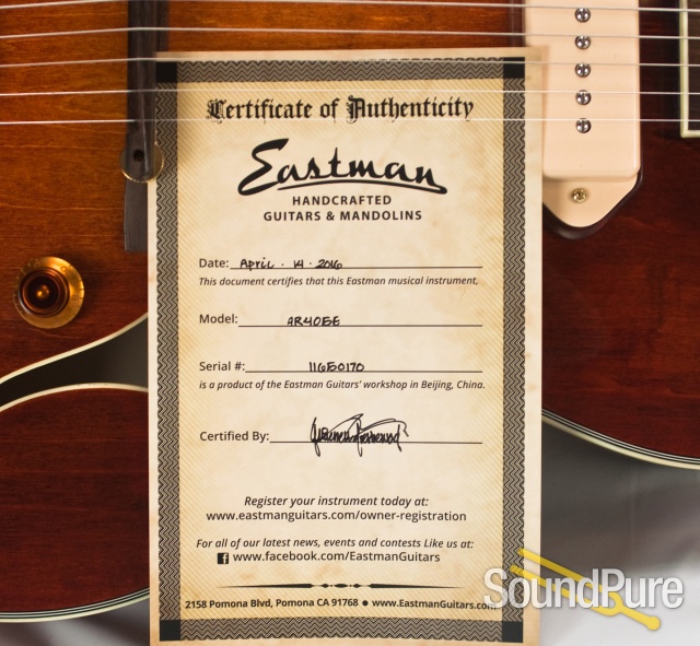 Eastman AR405E Classic Archtop Guitar #11650170 — image 8