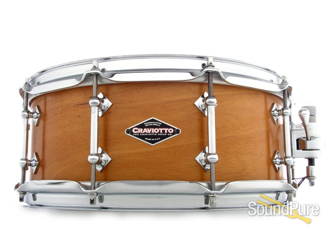 Craviotto 5.5x14 Mahogany Custom Snare Drum BB/BB — image 1