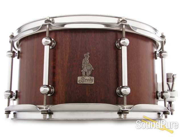 Brady 7x13 Jarrah Block Snare Drum Satin Finish — image 1