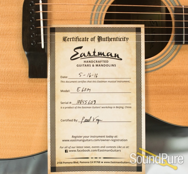 Eastman E6OM Spruce/Mahogany Acoustic #10855603 — image 8