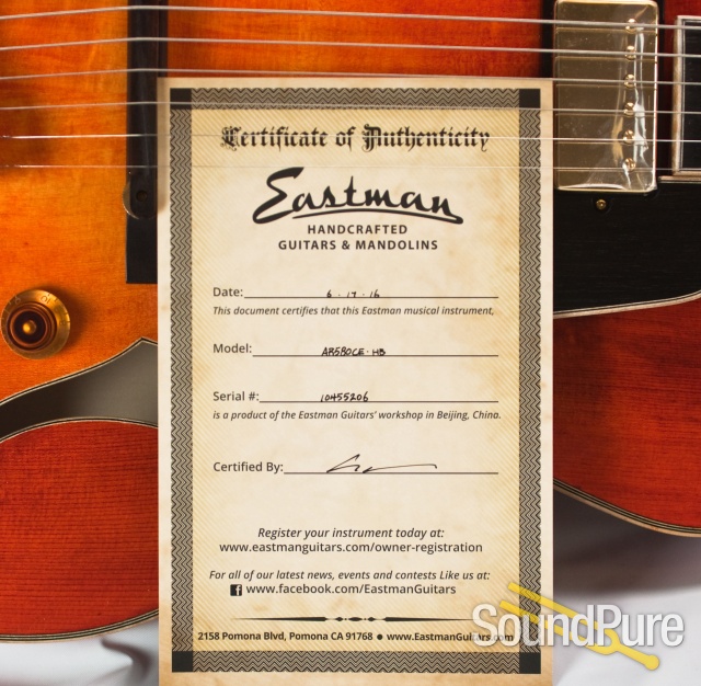 Eastman AR580CE-HB Honeyburst Archtop #10455206 — image 8