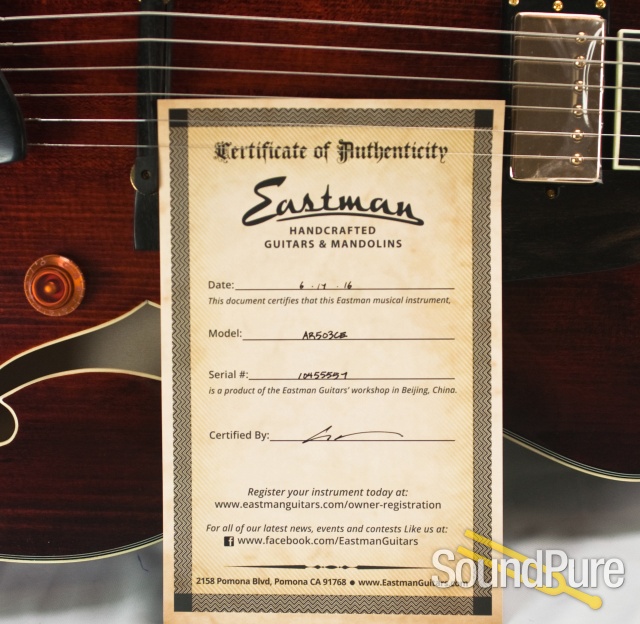 Eastman AR503CE Spruce/Maple Archtop #10455557 — image 8