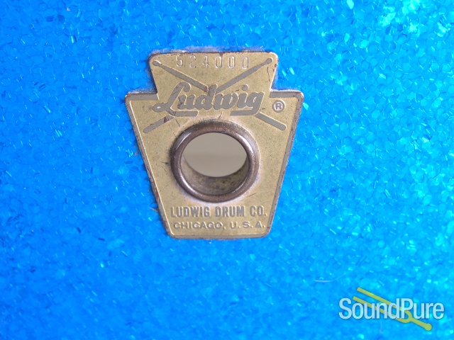 Ludwig 14x22 Blue Sparkle Bass Drum-1967 — image 3