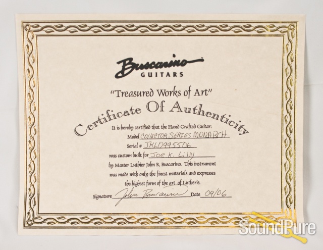 Buscarino Collector Series Custom Monarch 17" Archtop - Used — image 5