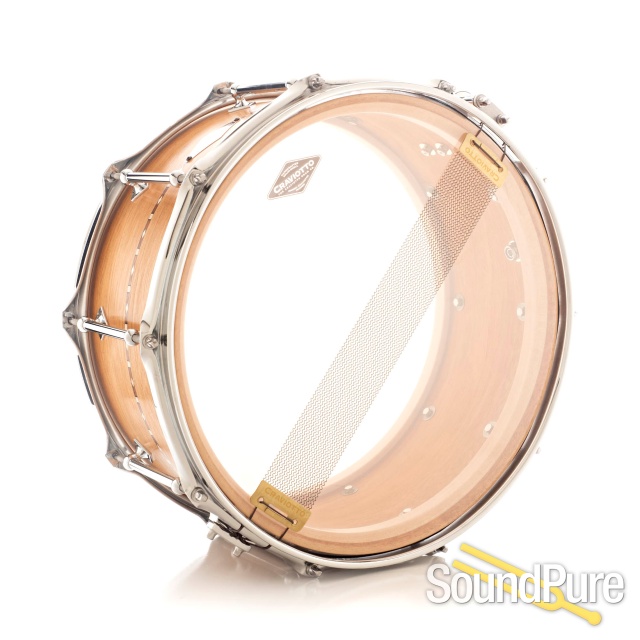 Craviotto 6.5x14 Mahogany Custom Snare Drum with Inlay — image 2