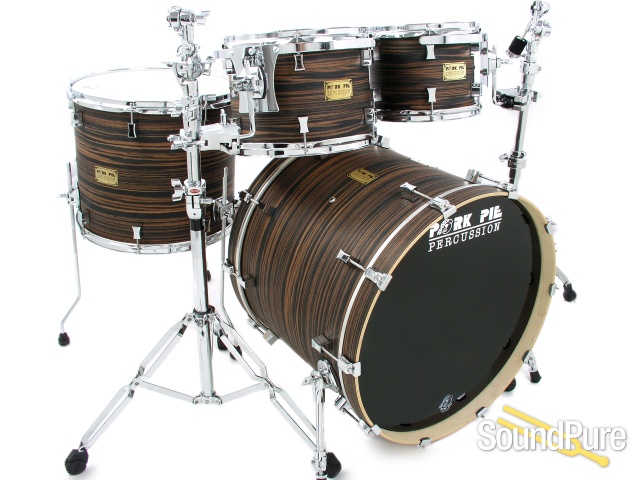Pork Pie 4pc Maple Drum Set- Macassar Ebony