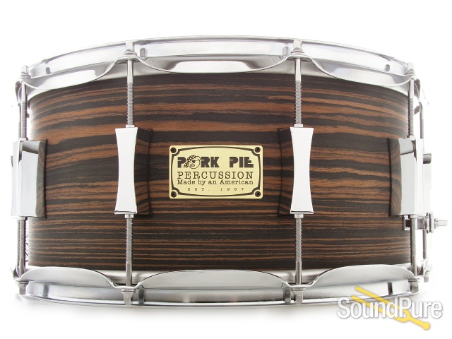 Pork Pie 7x14 Maple Snare Drum-Macassar Ebony Veneer — image 1