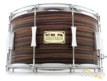 Pork Pie 8x14 Maple Snare Drum-Macassar Ebony Veneer Pork Pie 8x14 Maple Snare Drum-Macassar Ebony Veneer